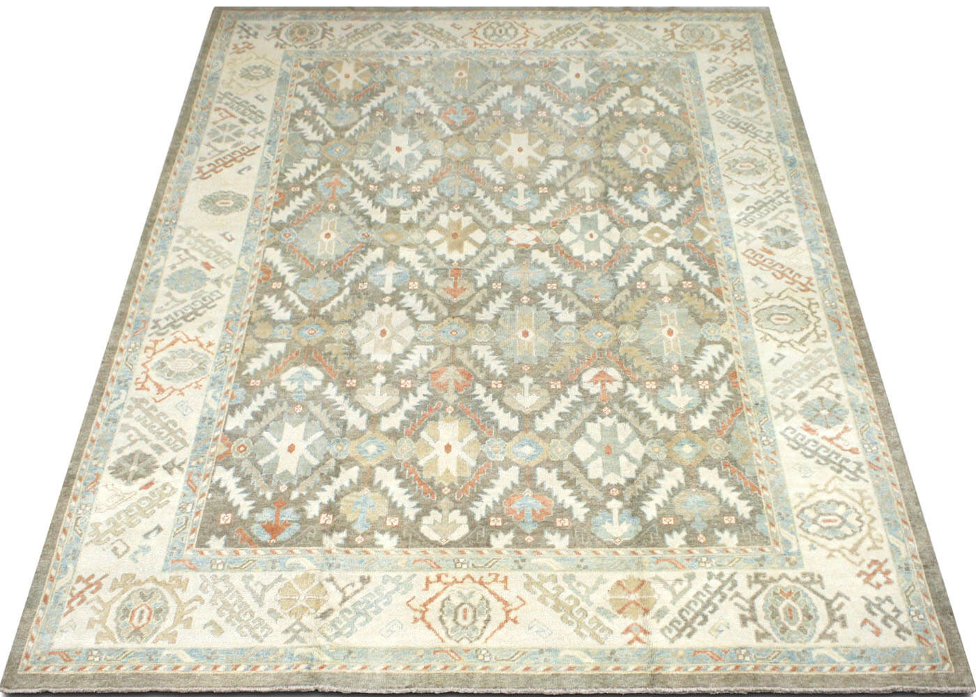 Vintage Turkish Oushak Rug - 10'9" x 14'6"