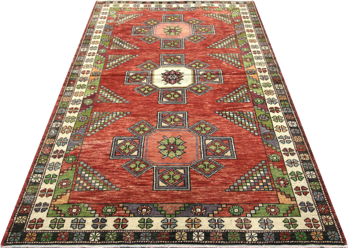 Vintage Turkish Oushak Rug - 3'7" x 6'5"