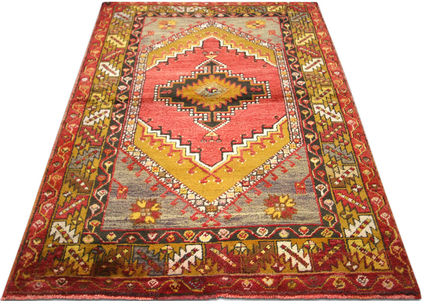 Vintage Turkish Oushak Rug - 3'6" x 4'11"