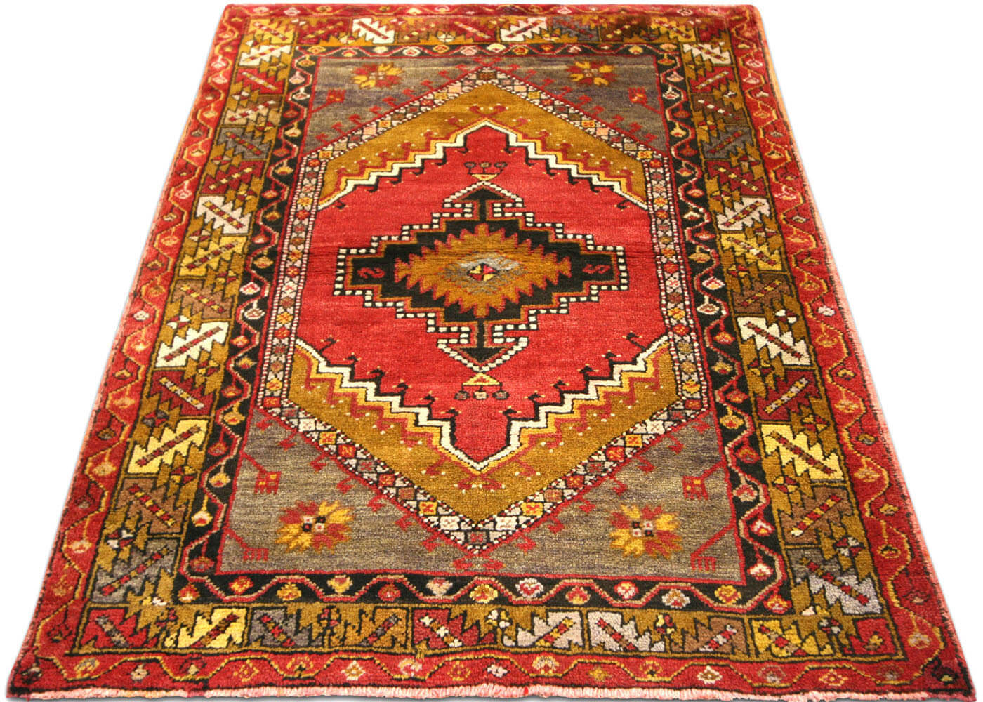 Vintage Turkish Oushak Rug - 3'6" x 4'11"