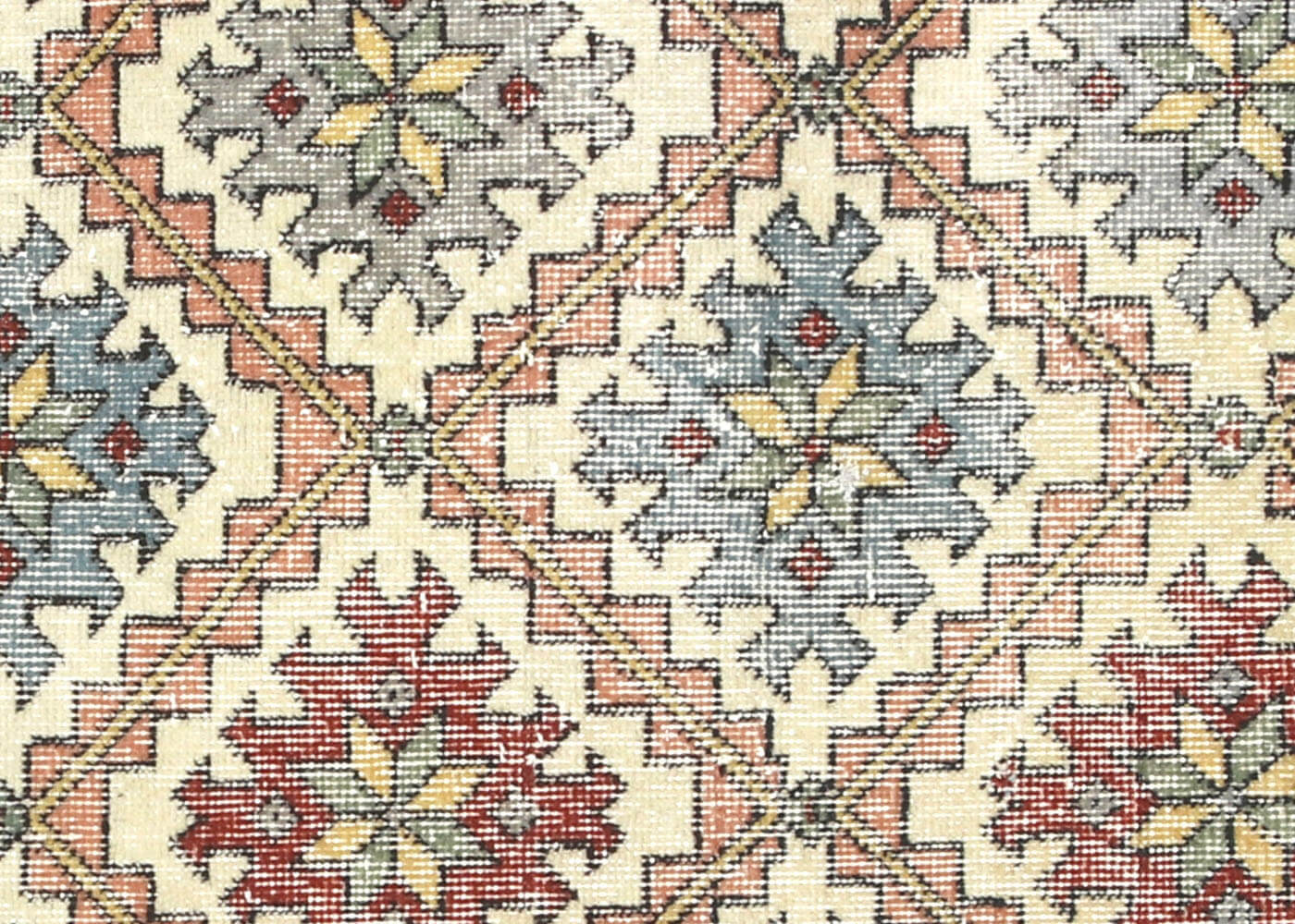 Vintage Turkish Mid-Century-Modern Rug - 4'1" x 8'6"