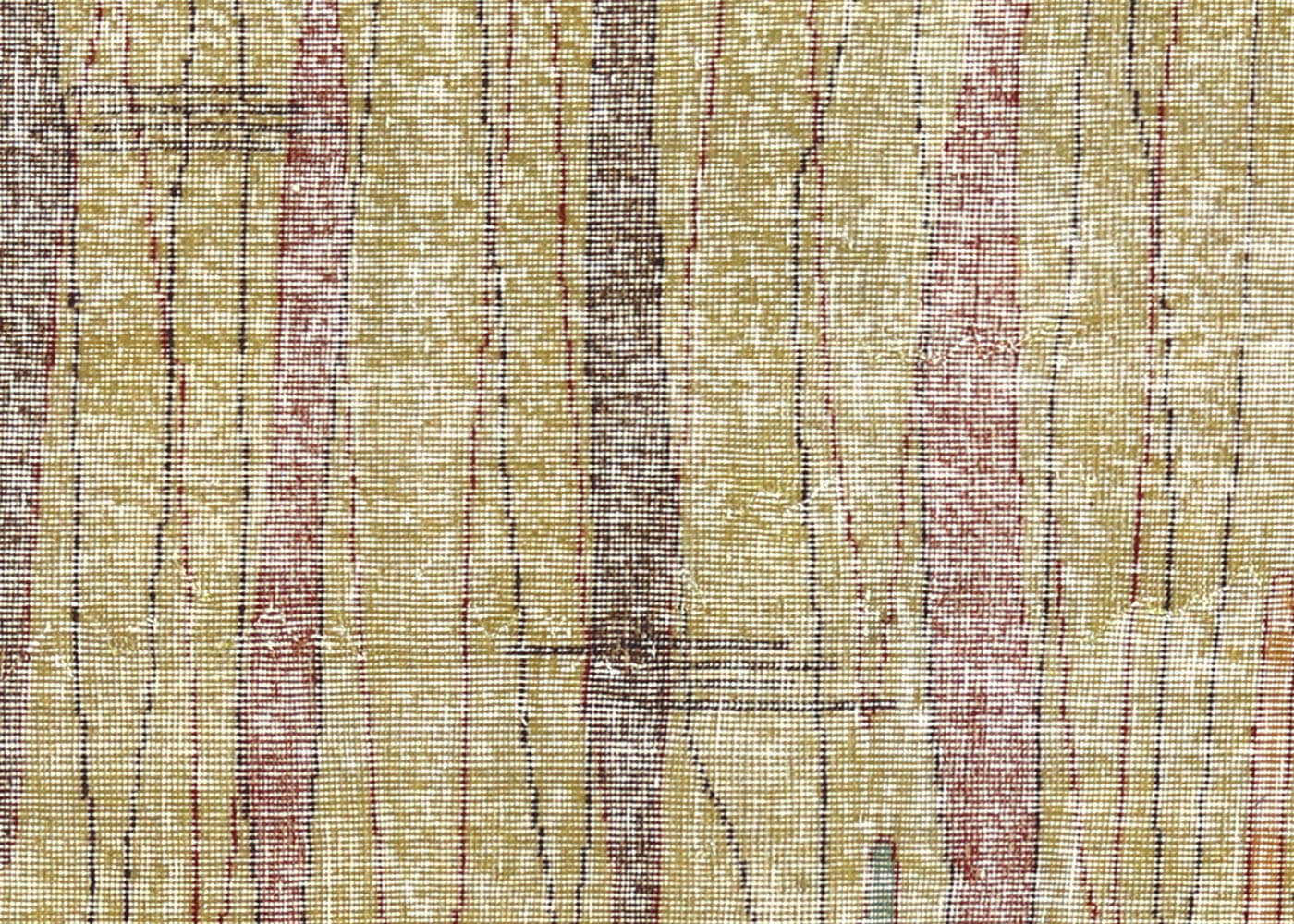 Vintage Turkish Mid-Century-Modern Runner - 3'4" x 10'2"