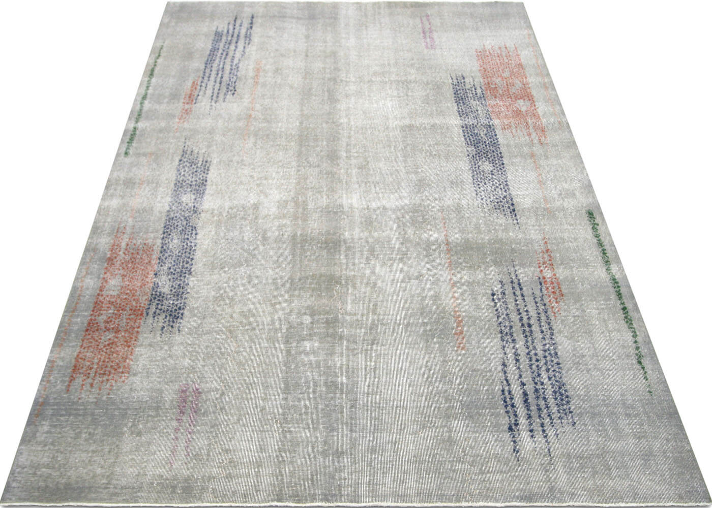 Vintage Turkish Mid-Century-Modern Rug - 6'9" x 9'11"