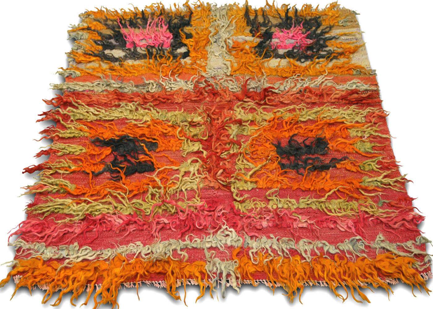 Vintage Turkish Tulu Rug - 3'9" x 3'8"