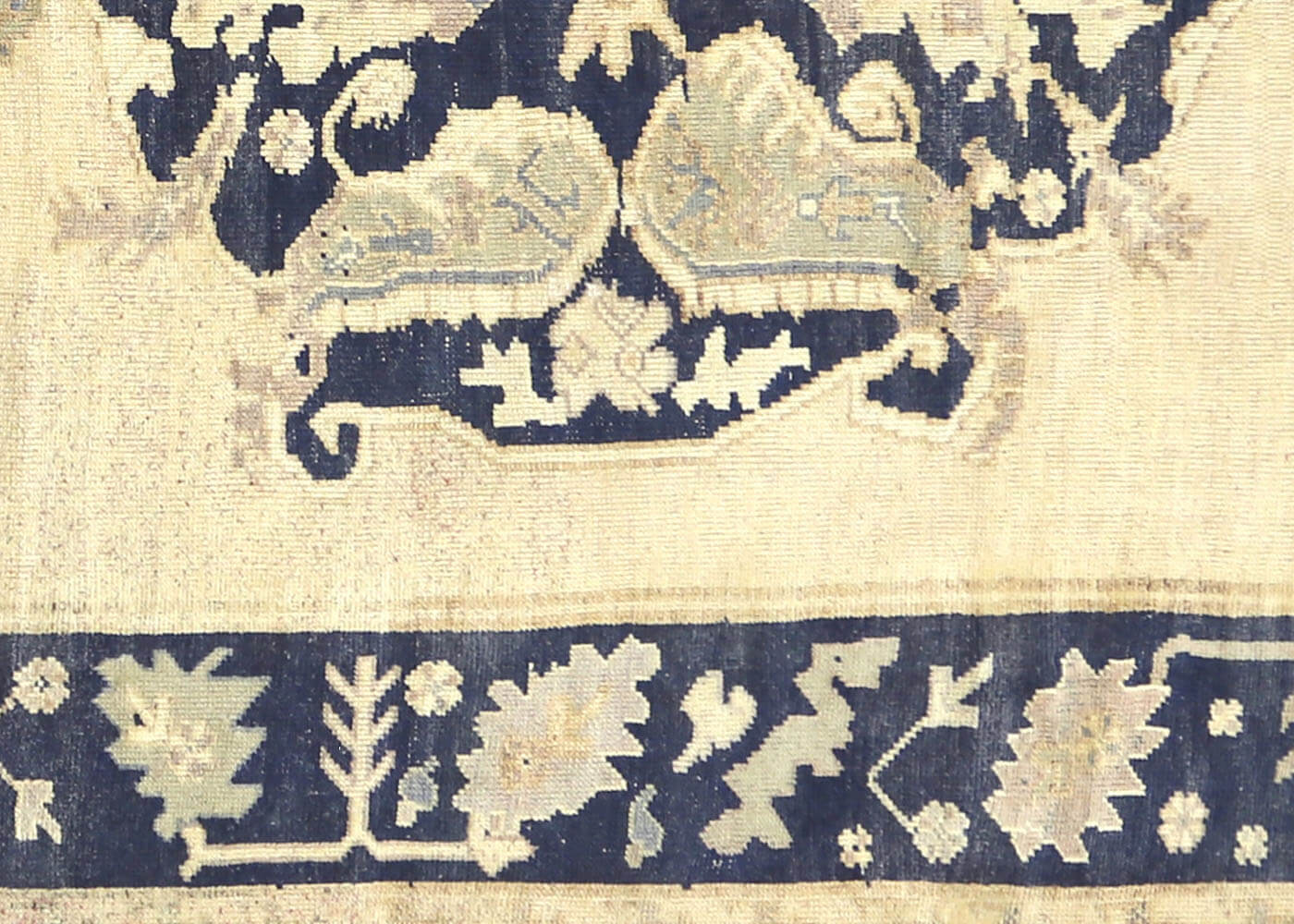 Vintage Turkish Oushak Rug - 5'2" x 12'