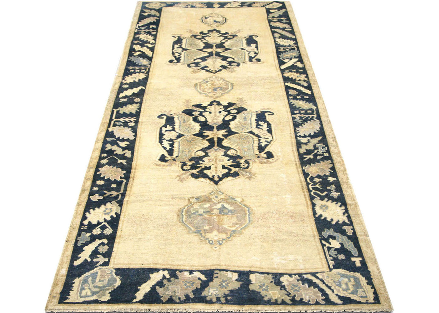 Vintage Turkish Oushak Rug - 5'2" x 12'