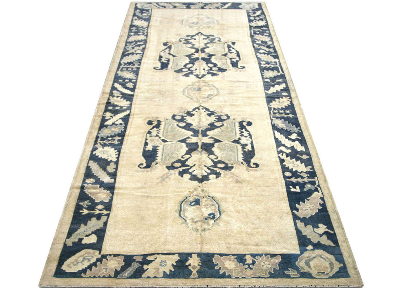 Vintage Turkish Oushak Rug - 5'2" x 12'