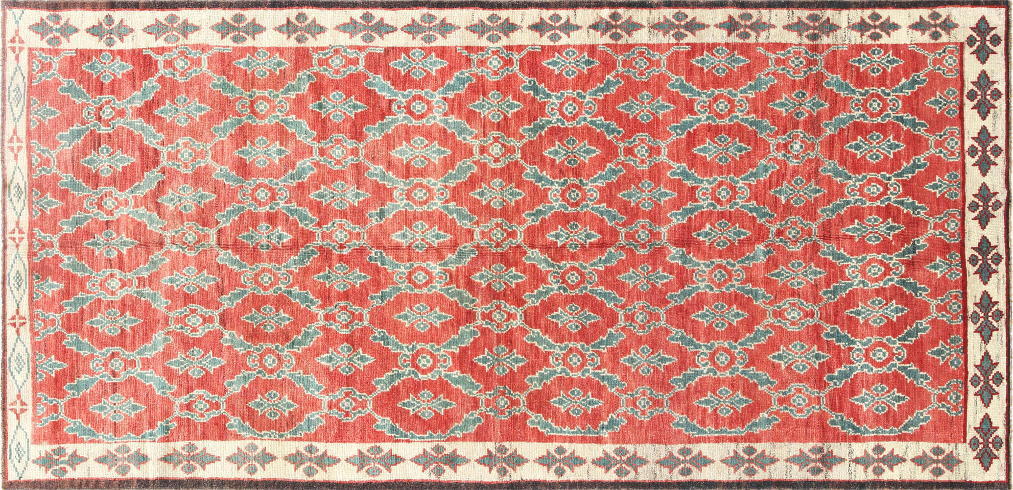 Vintage Turkish Oushak Carpet - 5'1" x 10'4"