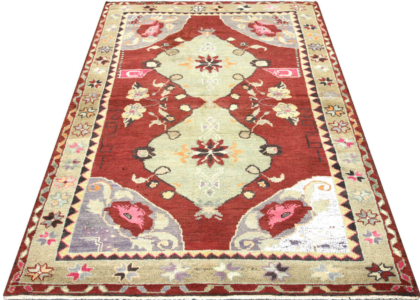 Vintage Turkish Oushak Rug - 3'3" x 5'4"