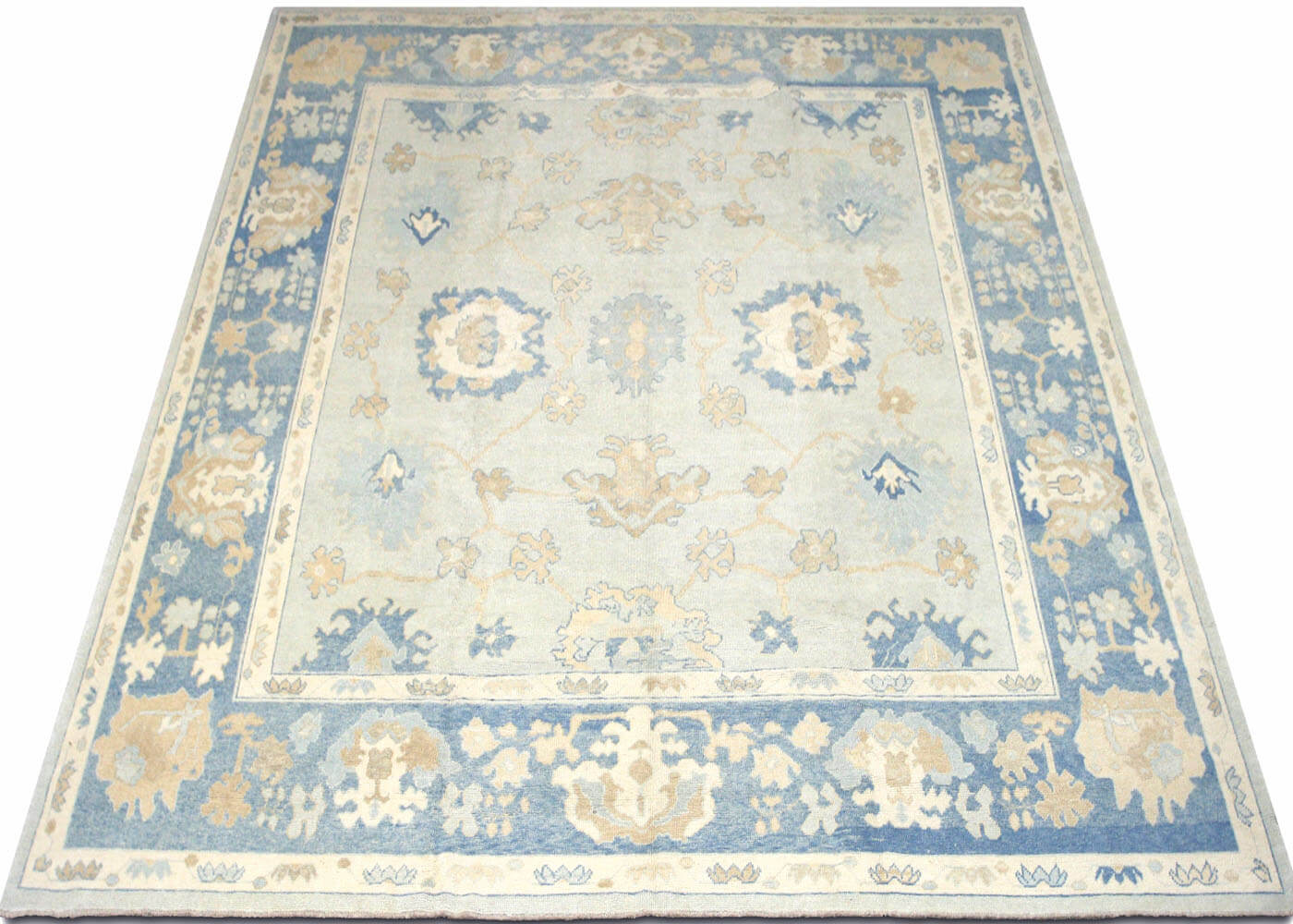 Vintage Turkish Oushak Rug - 12'6" x 13'10"