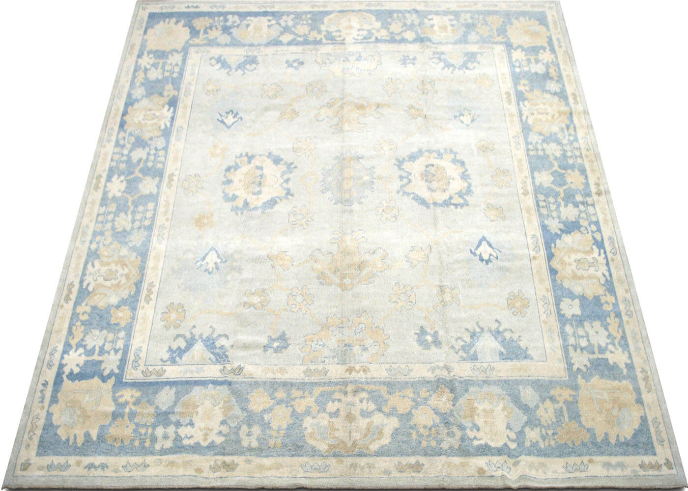 Vintage Turkish Oushak Rug - 12'6" x 13'10"