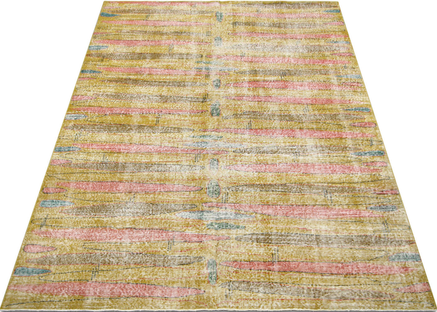 Vintage Turkish Mid-Century-Modern Rug - 6'6" x 10'2"
