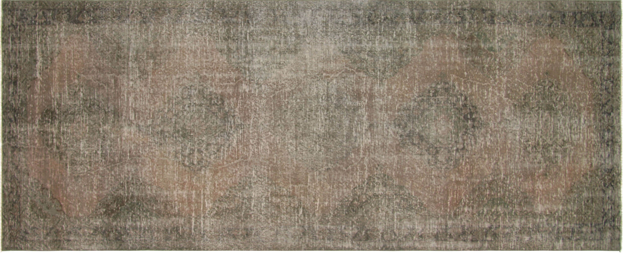 Vintage Turkish OverDyed Carpet - 4'11" x 13'5"