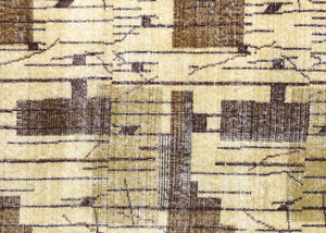 Vintage Turkish Mid-Century-Modern Runner - 3'6" x 9'6" - 140863