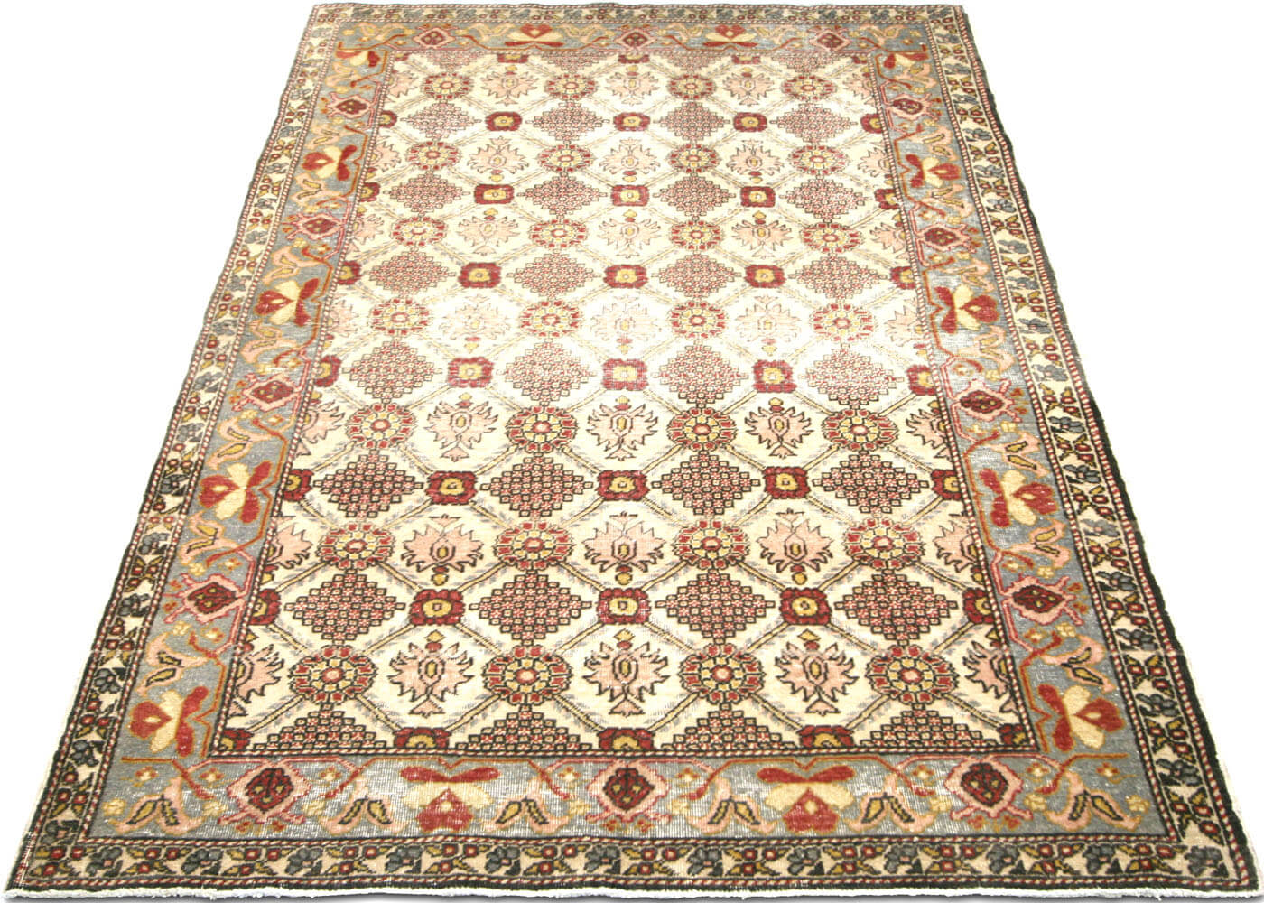 Vintage Turkish Oushak Rug - 4'1" x 6'5"