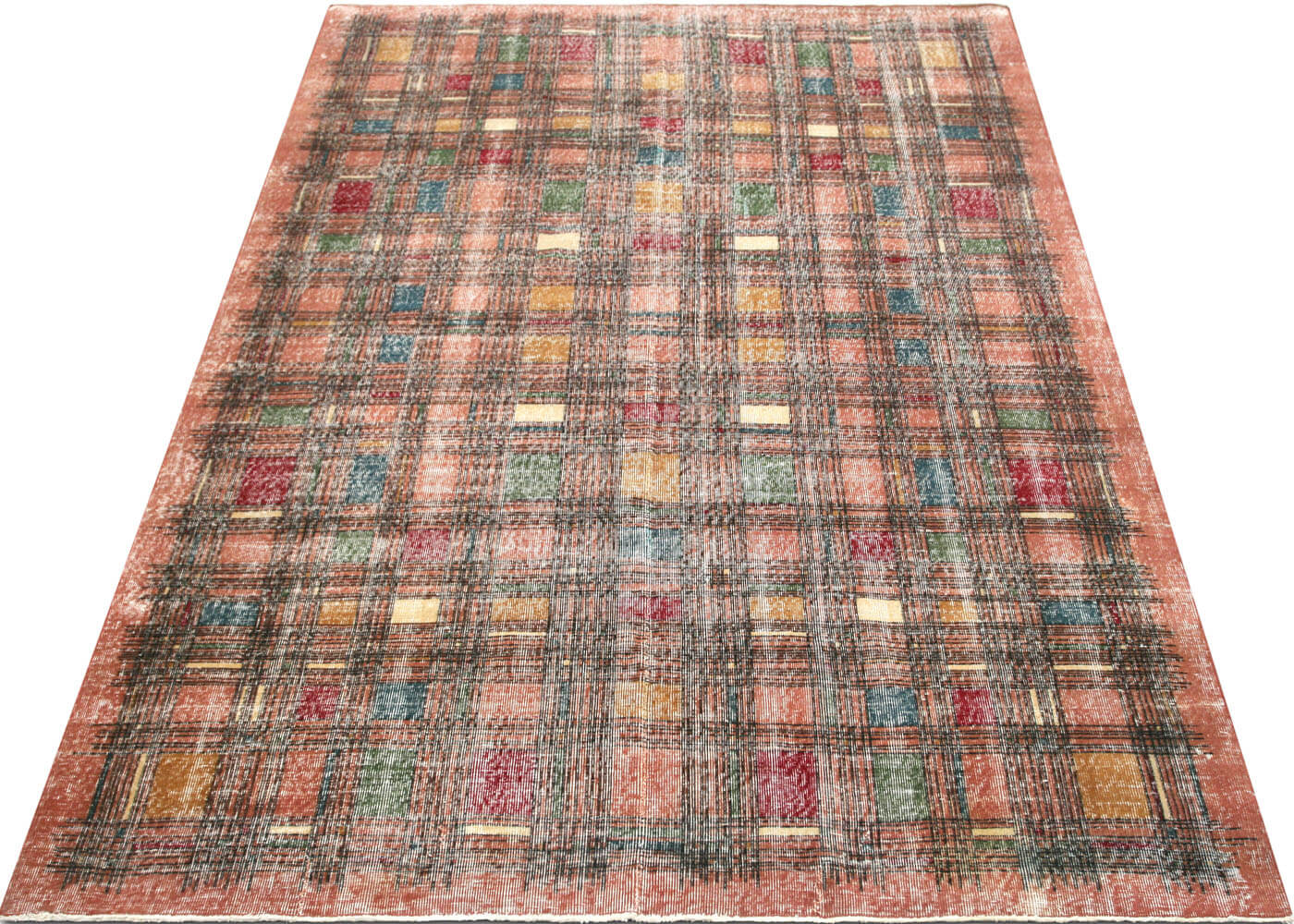 Vintage Turkish Mid-Century Modern Rug - 6'8" x 9'10"