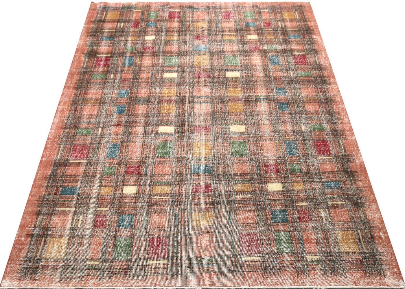 Vintage Turkish Mid-Century Modern Rug - 6'8" x 9'10"