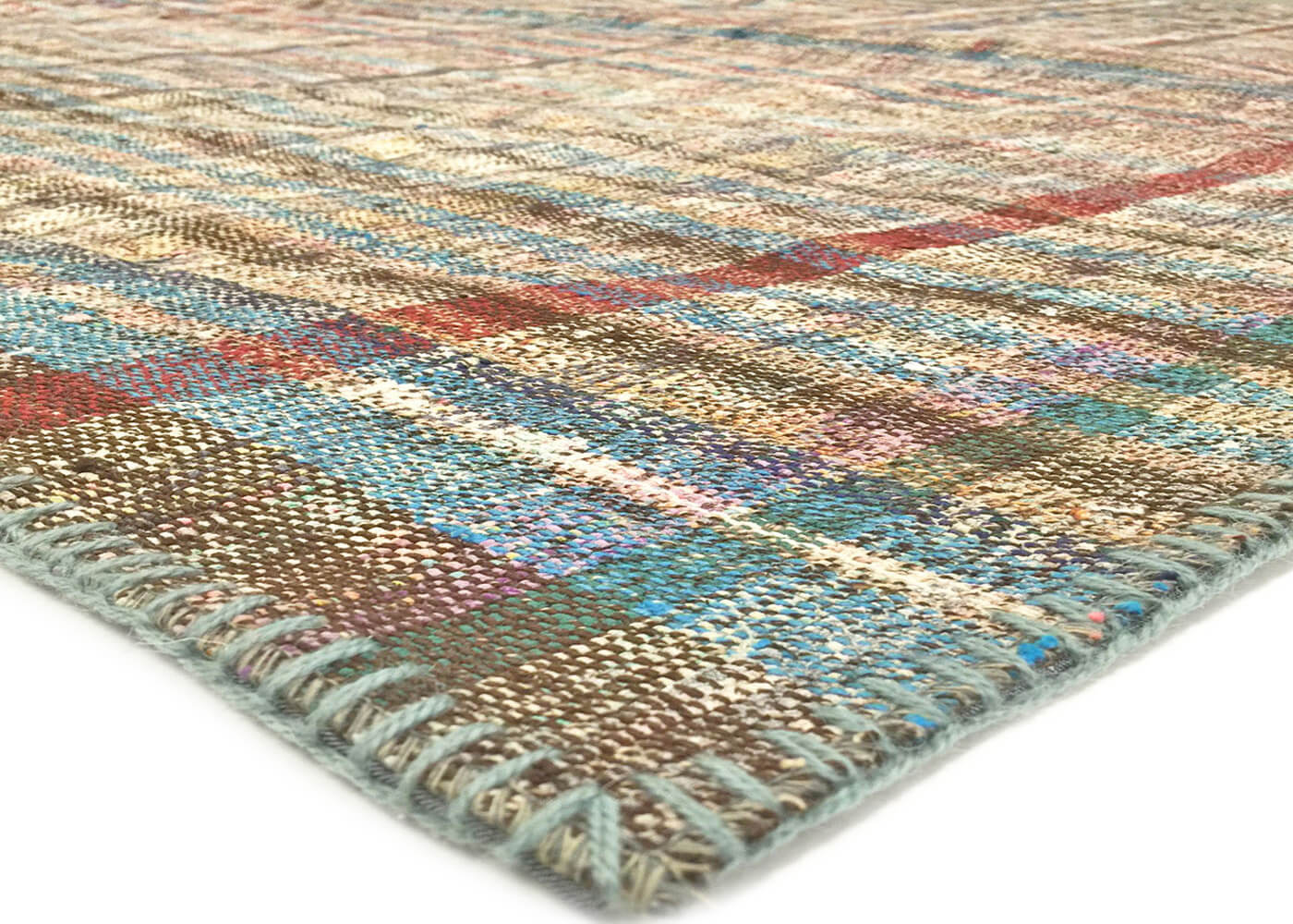 Vintage Turkish Rag Kilim - 5'2" x 8'1"