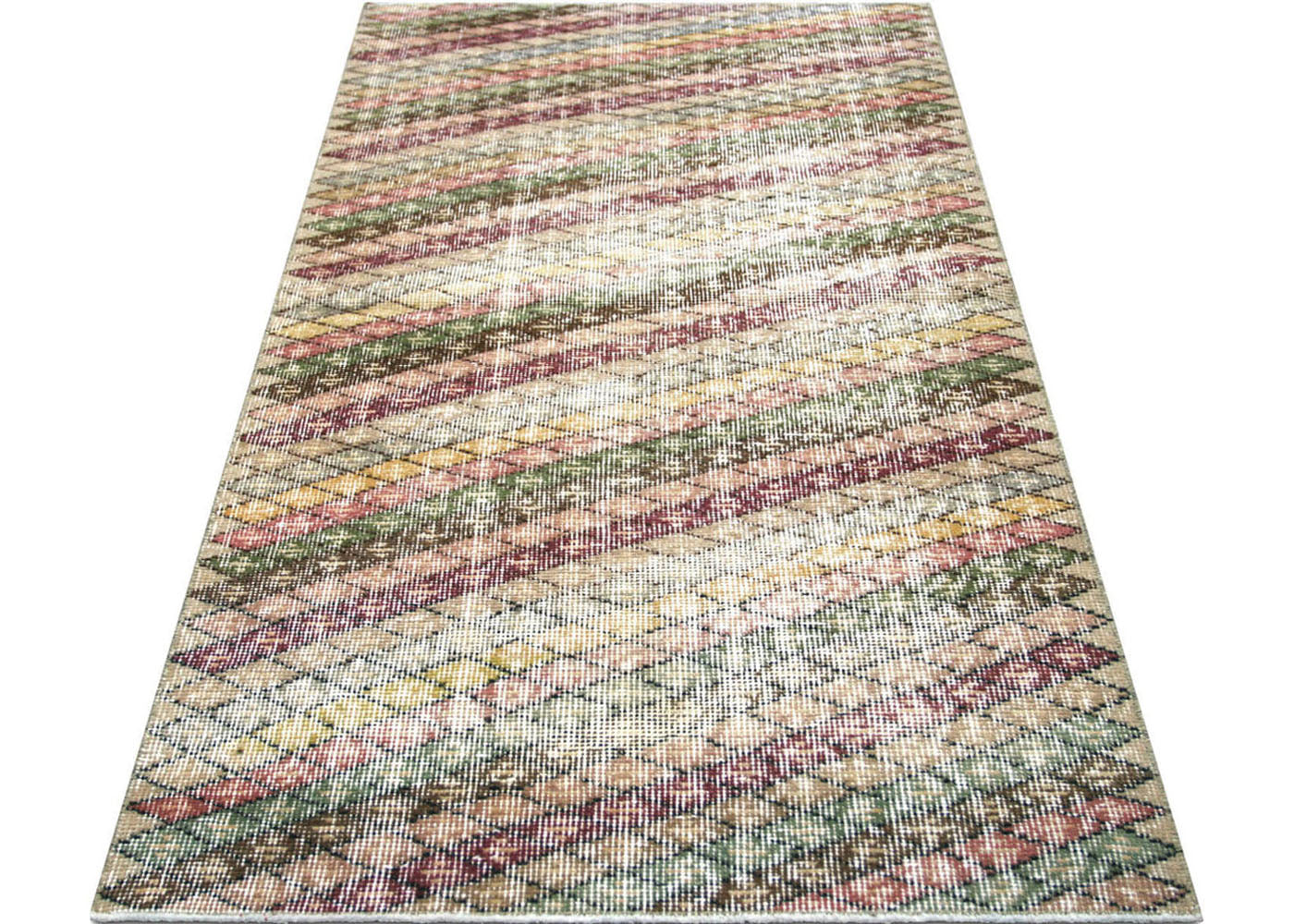 Vintage Turkish Mid-Century-Modern Rug - 2'9" x 6'5"