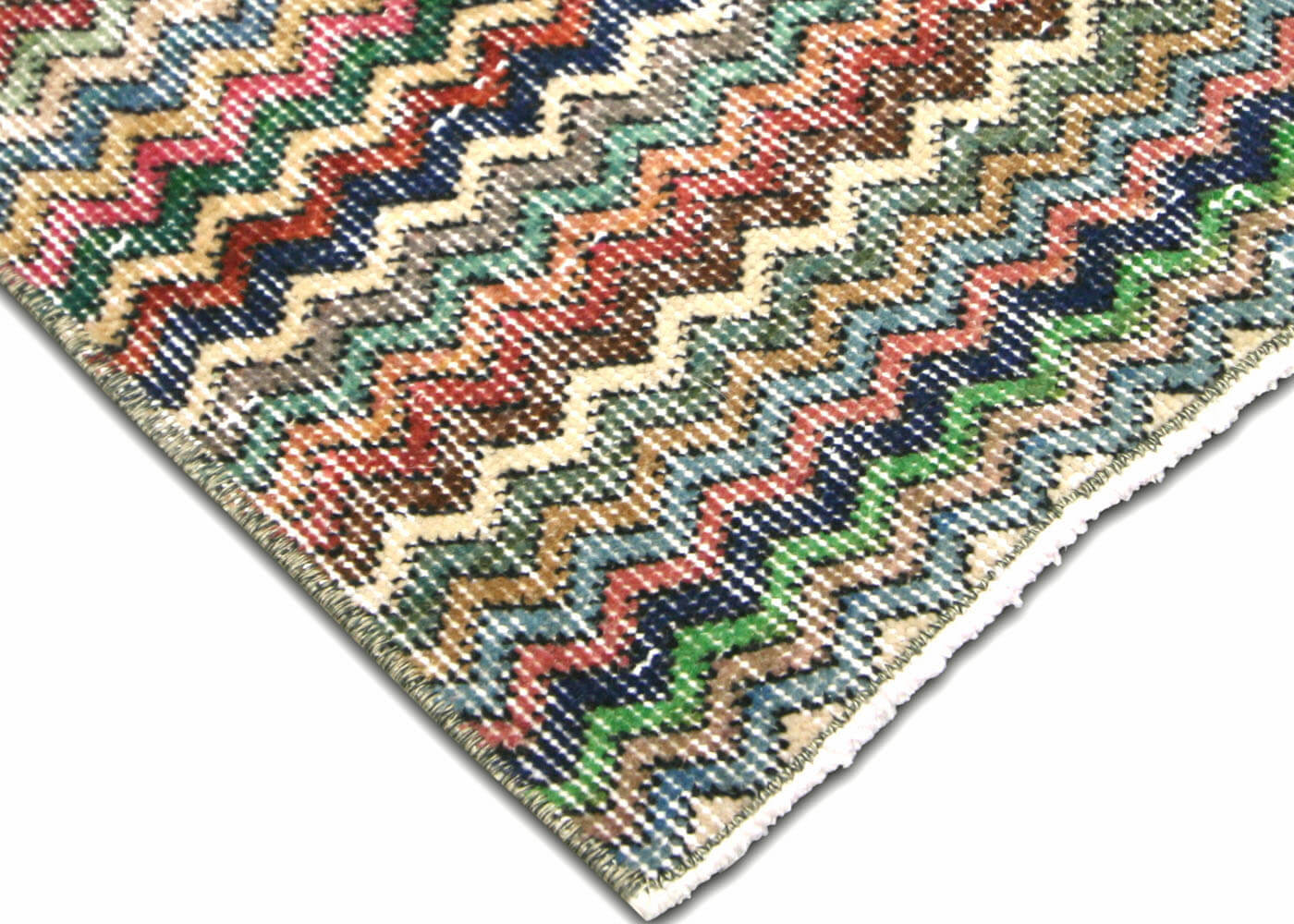Vintage Turkish Mid-Century-Modern Rug - 3'11" x 9'2"