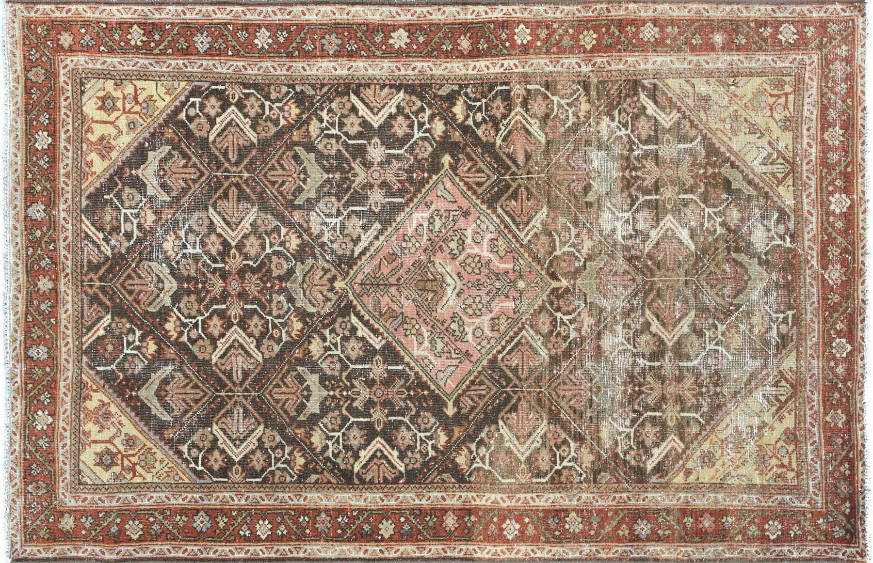 Vintage Persian Mahal Rug - 4'3" x 6'7"