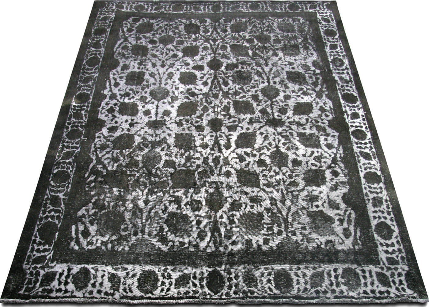 Vintage Persian Tabriz Overdyed Rug - 9'6" x 11'10"