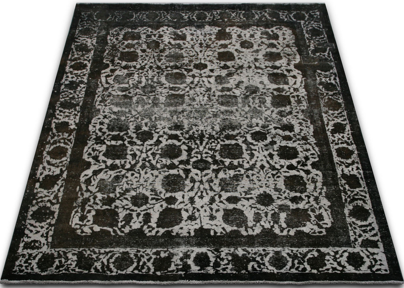 Vintage Persian Tabriz Overdyed Rug - 9'9" x 12'3"