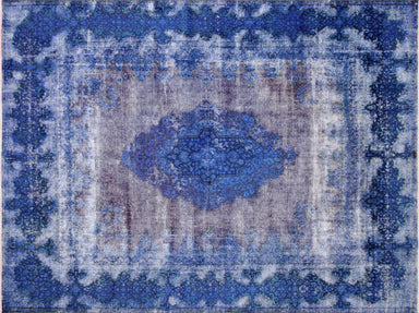 Vintage Persian Kerman Overdyed Carpet - 9'7" x 12'8"