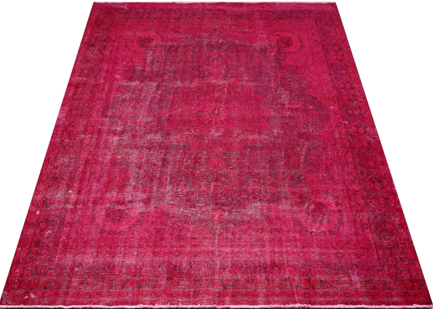 Vintage Persian Kerman Overdyed Rug - 9'7" x 12'8"