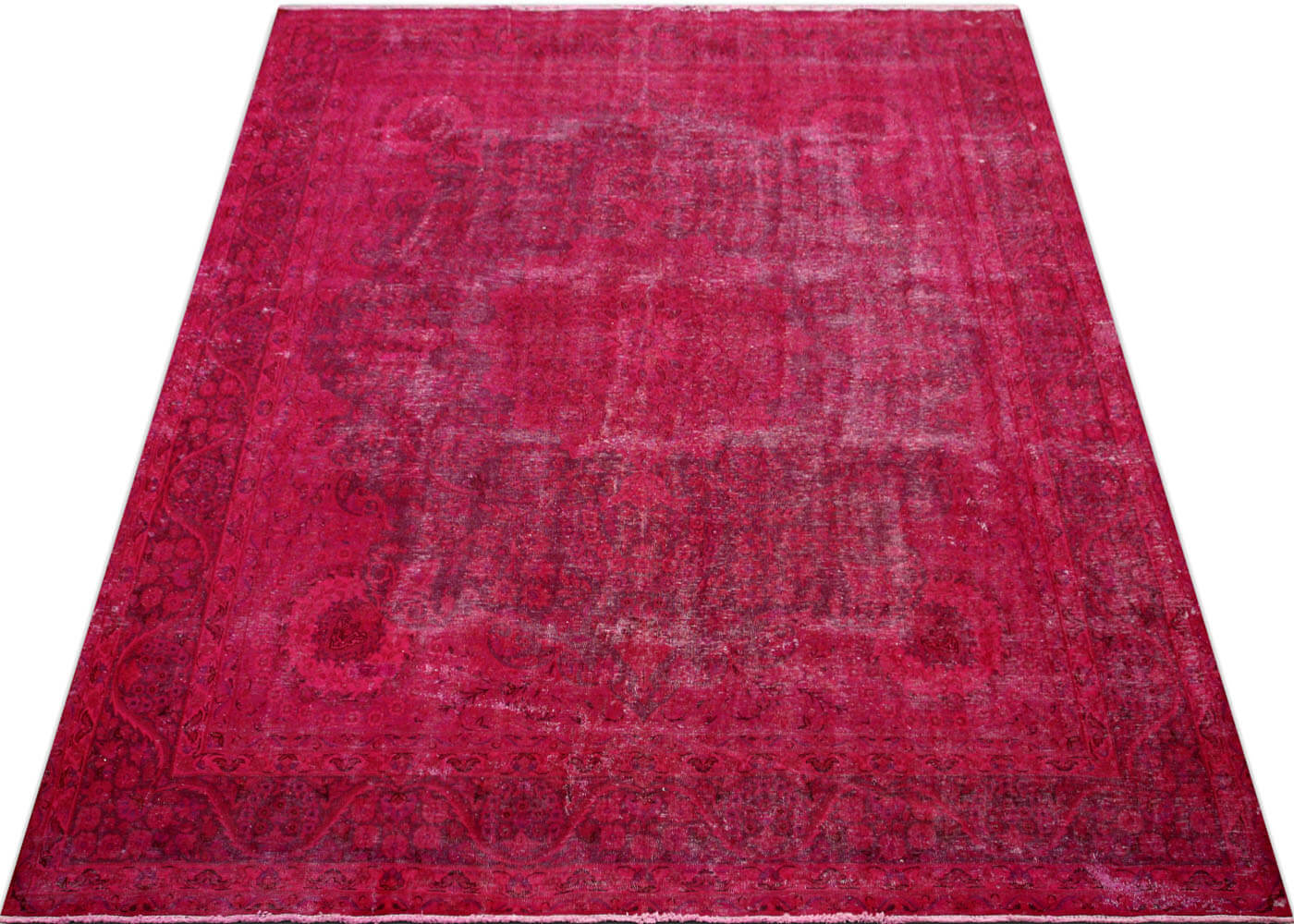 Vintage Persian Kerman Overdyed Rug - 9'7" x 12'8"