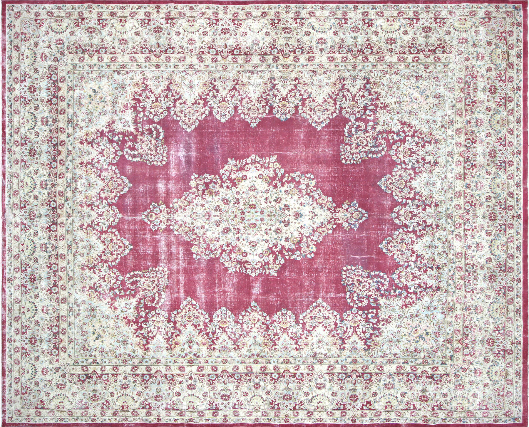 Vintage Persian Kerman Carpet - 10'9" x 13'4"
