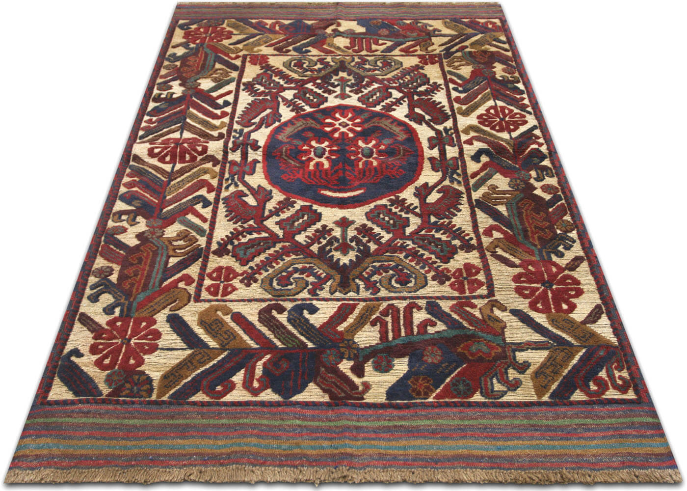Vintage Afghan Belouchi Rug - 4' x 5'9"