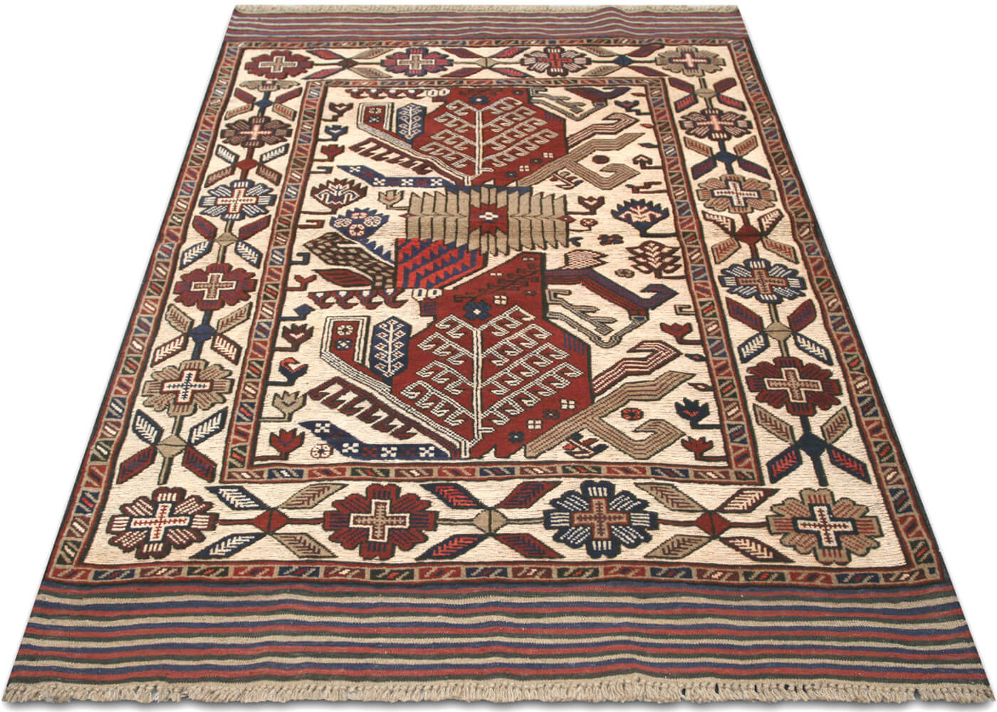 Vintage Afghan Balouch Rug - 4'4" x 6'1"