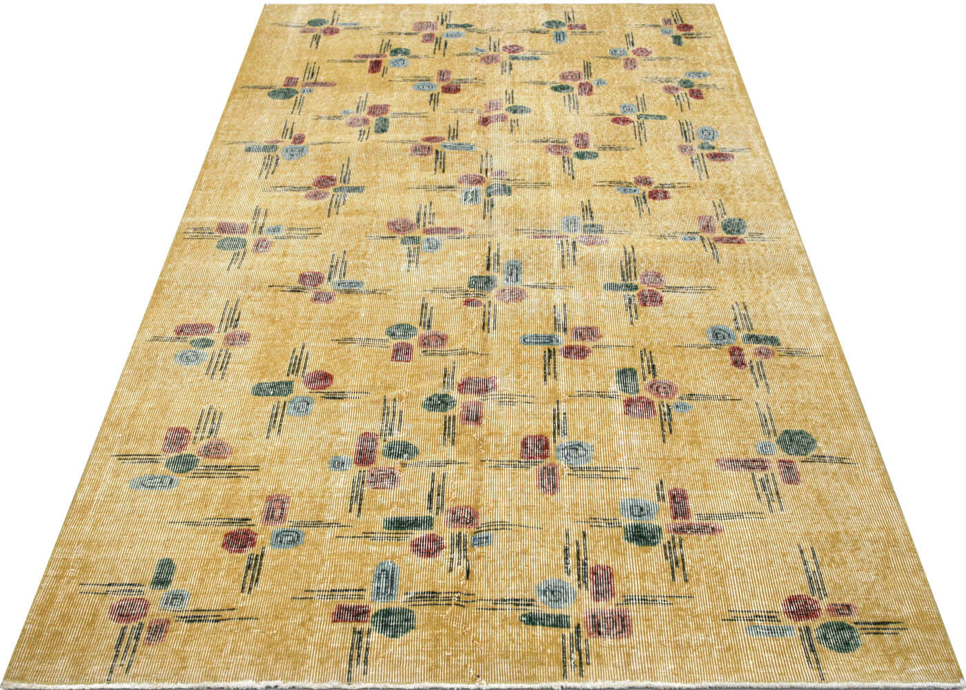 Vintage Turkish Mid-Century-Modern Rug - 4'11" x 7'10"