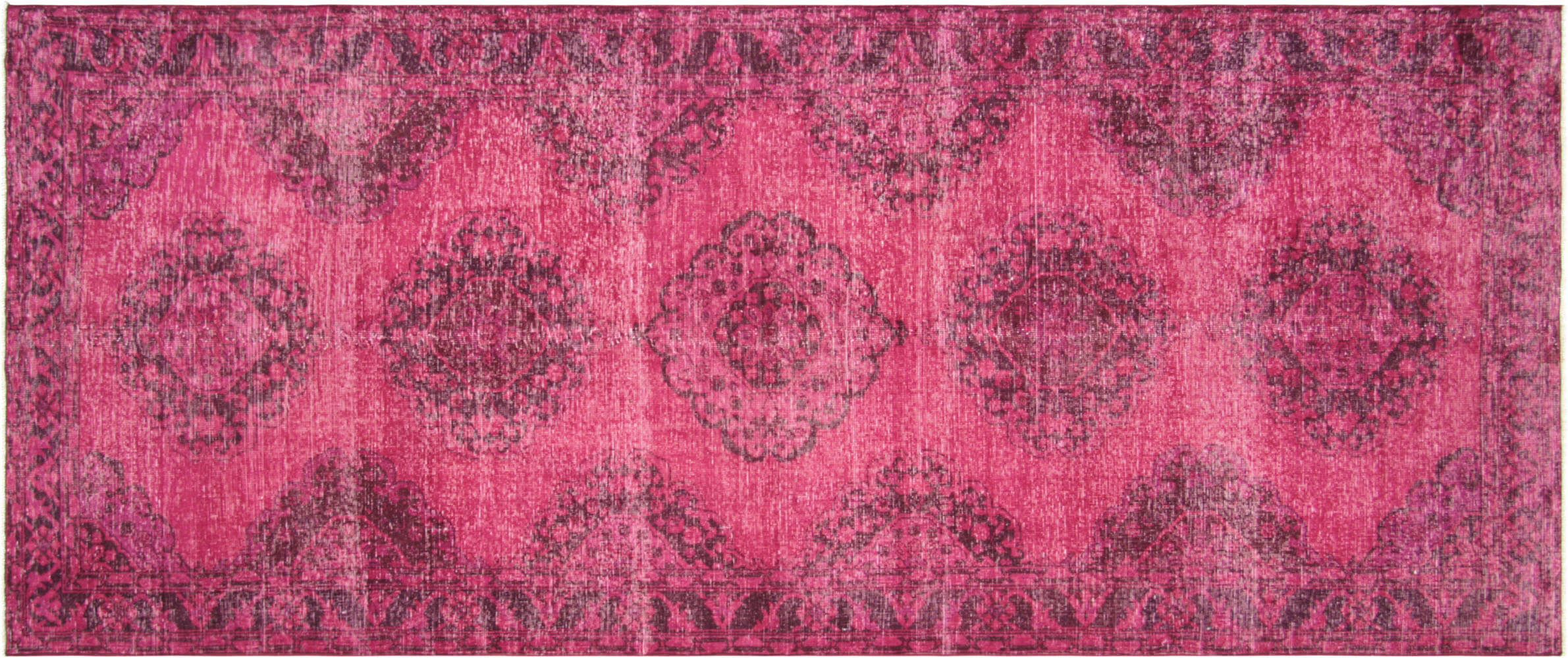 Vintage Turkish OverDyed Carpet - 4'11" x 13'3"