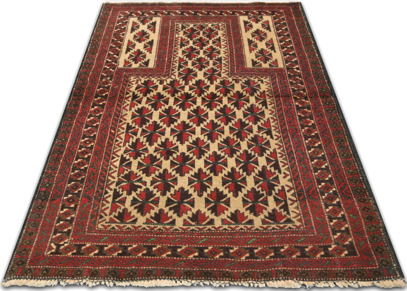 Vintage Afghan Belouchi Rug - 3'1" x 5'1"