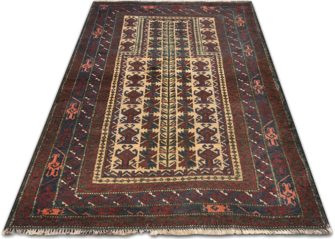 Vintage Afghan Balouch Rug - 3' x 5'1"