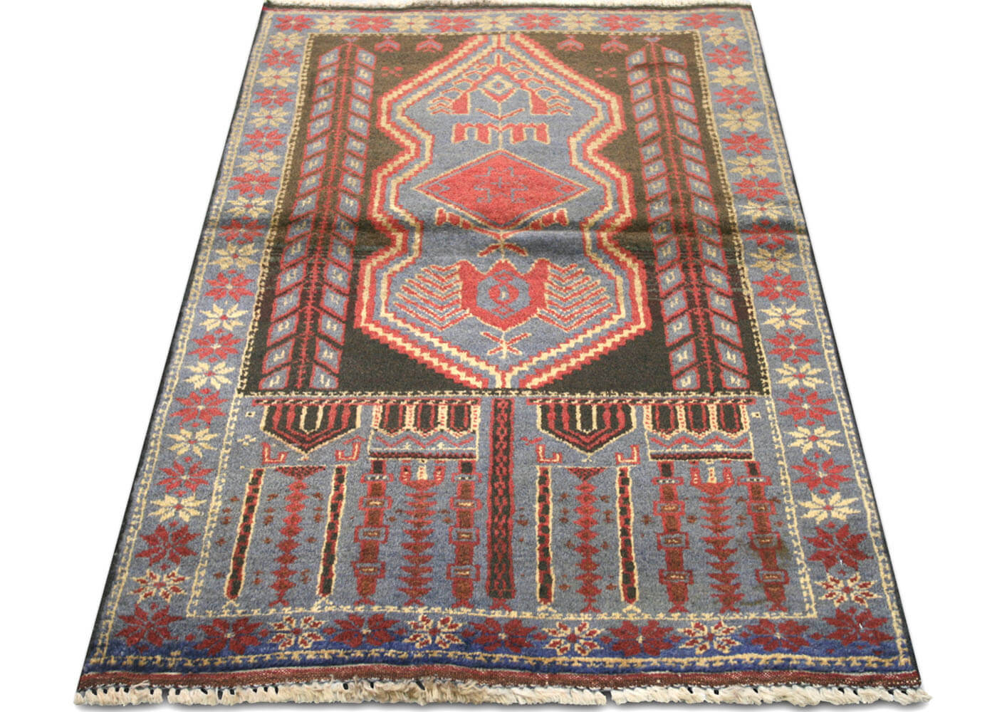 Vintage Afghan Balouch Rug - 2'7" x 4'7"