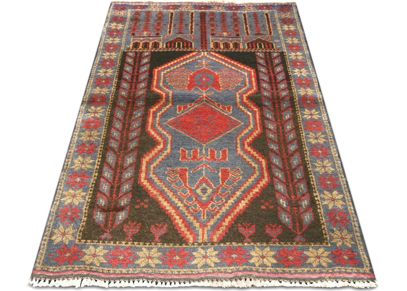 Vintage Afghan Balouch Rug - 2'7" x 4'7"