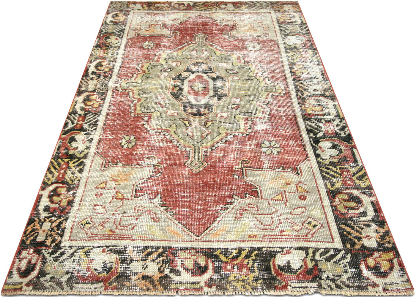 Vintage Turkish Oushak Rug - 3'10" x 6'2"