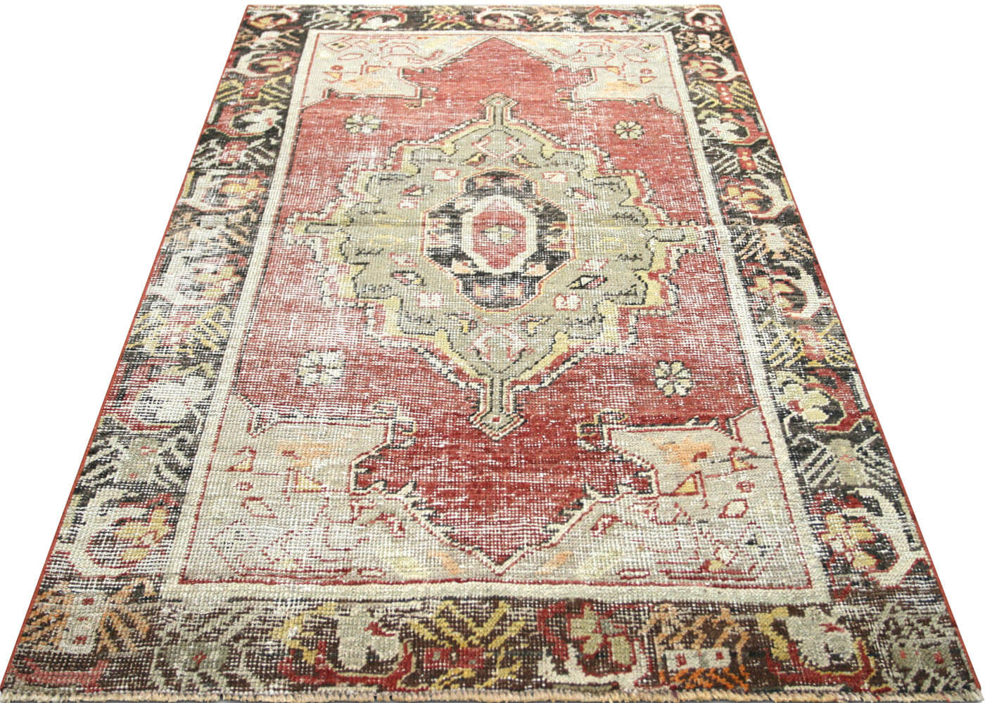 Vintage Turkish Oushak Rug - 3'10" x 6'2"