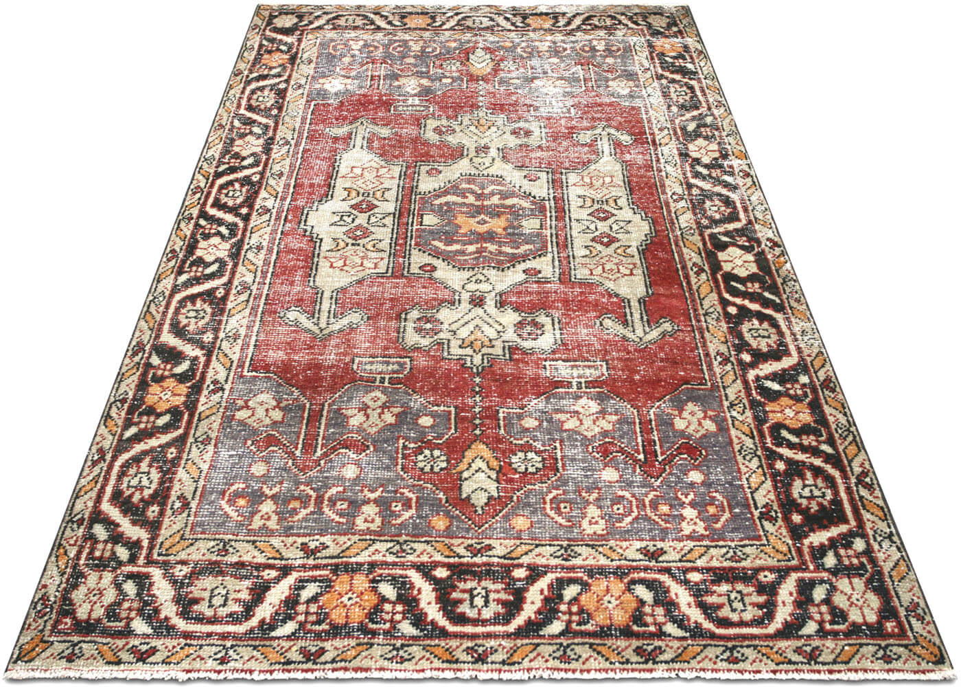 Vintage Turkish Oushak Rug - 4'10" x 8'8"