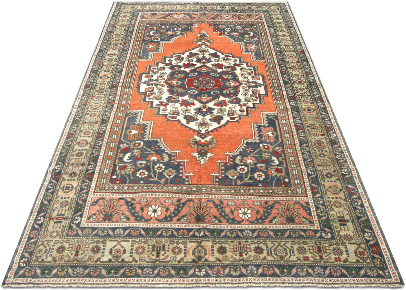 Vintage Turkish Oushak Rug - 5'9" x 9'4"