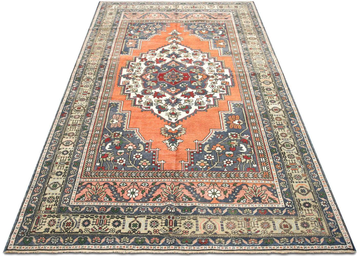 Vintage Turkish Oushak Rug - 5'9" x 9'4"