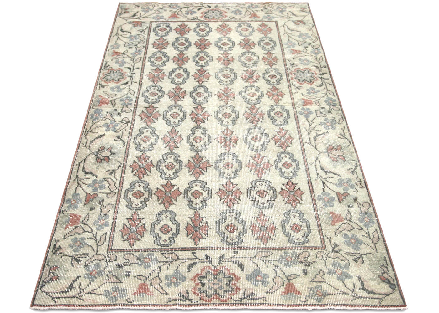 Vintage Turkish Oushak Rug - 4'2" x 7'5"