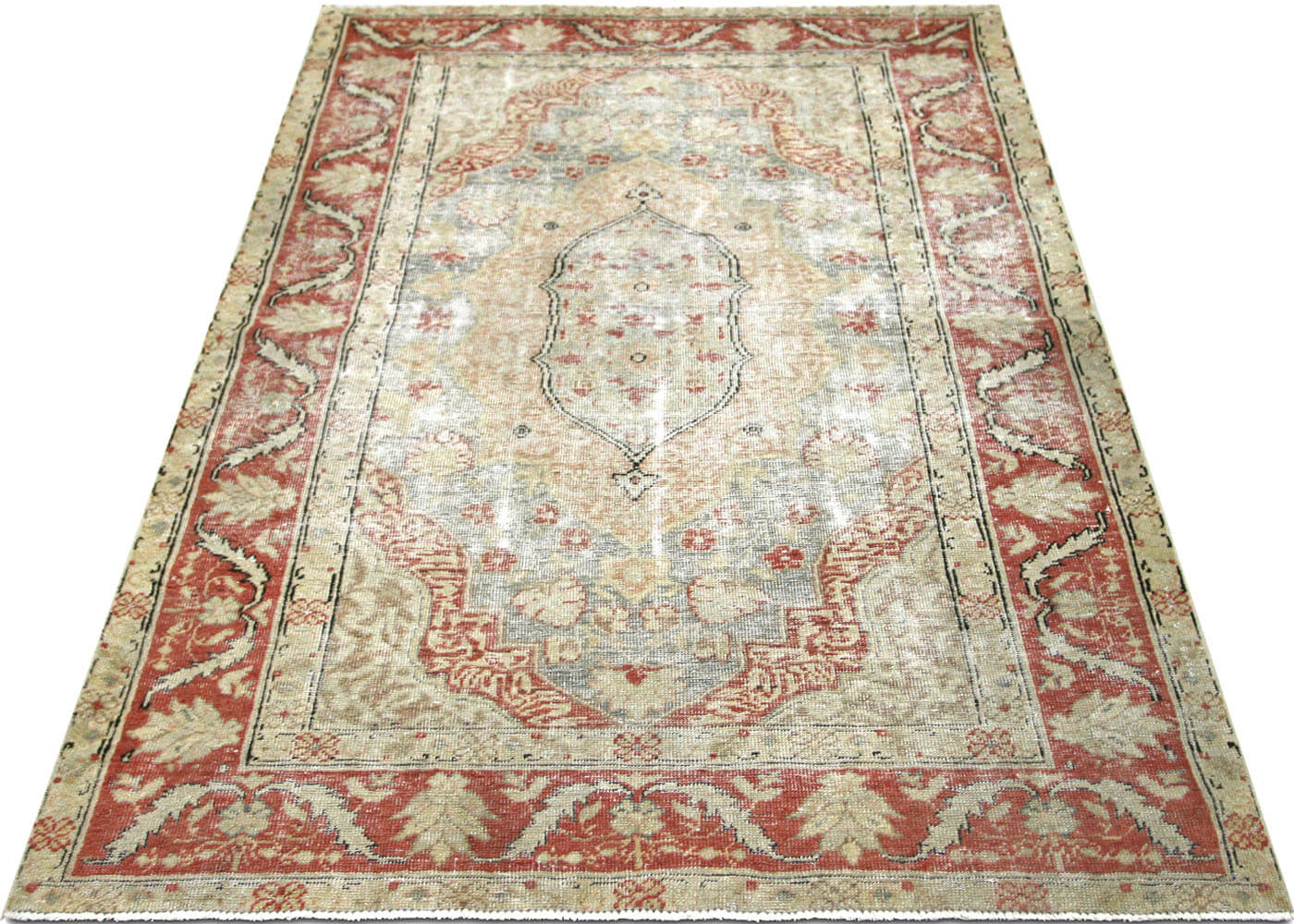 Vintage Turkish Oushak Rug - 4'2" x 6'2"