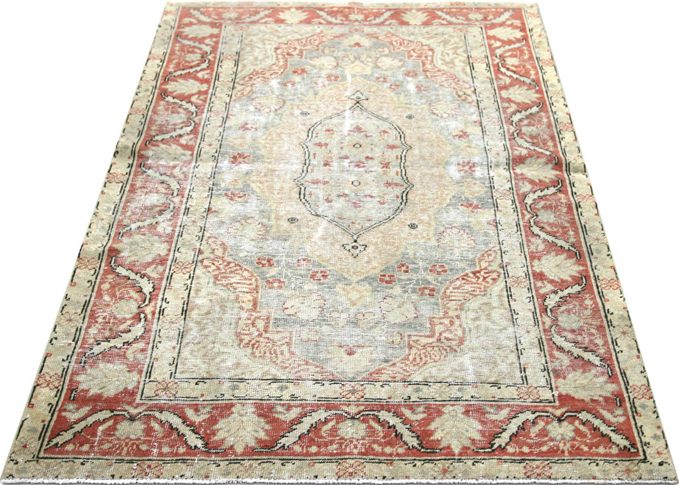 Vintage Turkish Oushak Rug - 4'2" x 6'2"