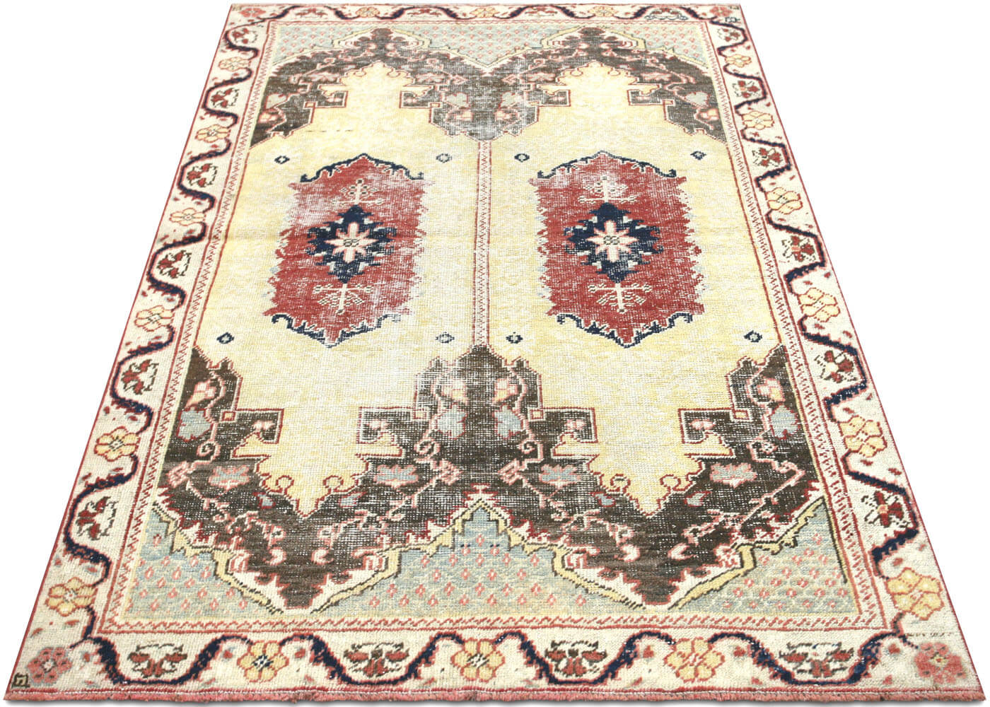 Vintage Turkish Oushak Rug - 4'9" x 7'2"