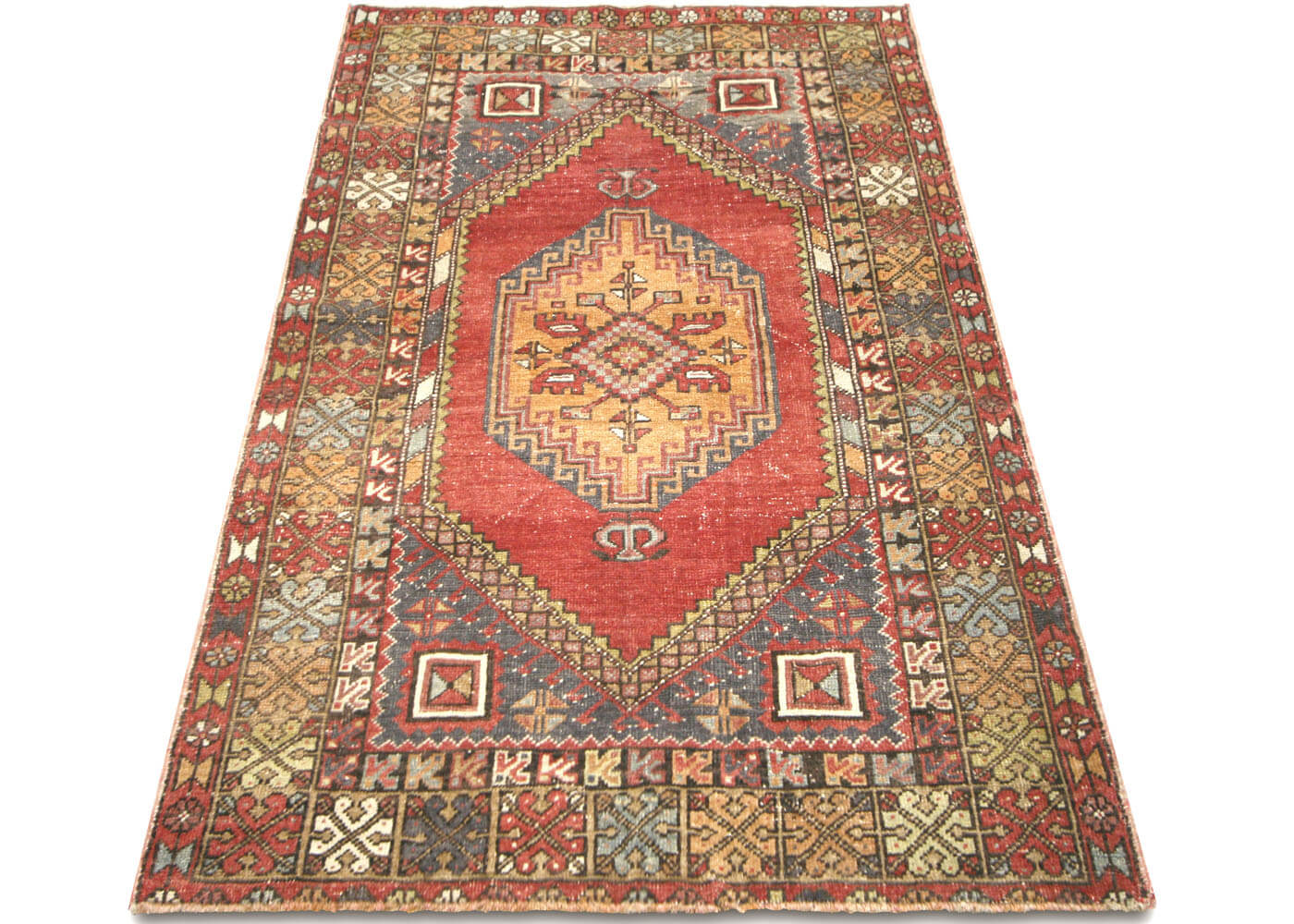 Vintage Turkish Oushak Rug - 3'9" x 5'4"