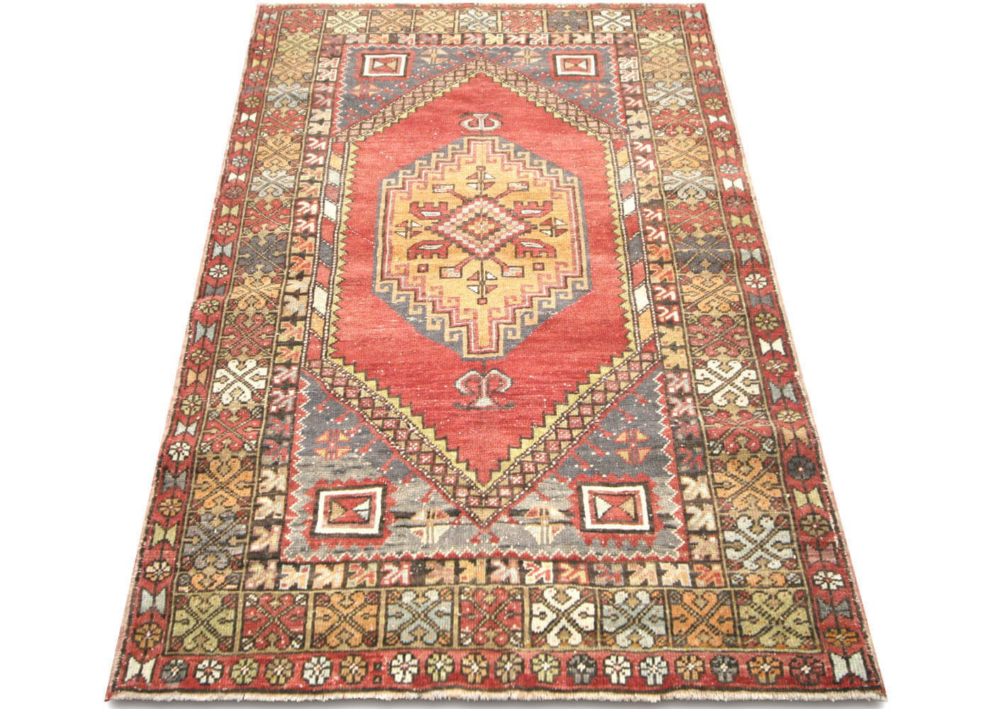 Vintage Turkish Oushak Rug - 3'9" x 5'4"